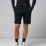 Vent Slim Golf Shorts Black Men J.Lindeberg Clothing 66XF492