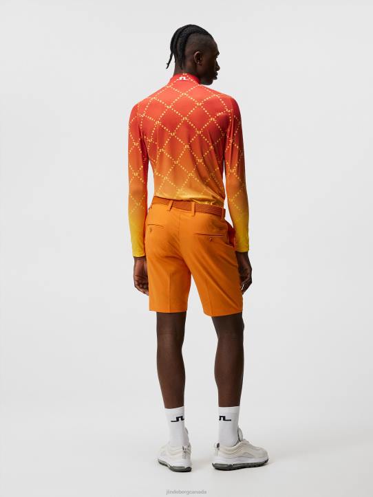 Vent Slim Shorts Russet Orange Men J.Lindeberg Clothing 66XF468 - Image 2