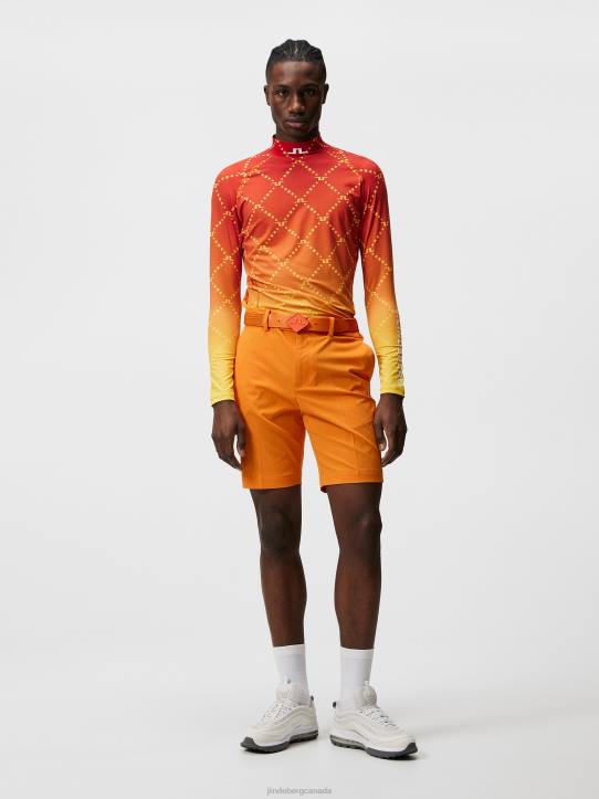 Vent Slim Shorts Russet Orange Men J.Lindeberg Clothing 66XF468 - Image 3
