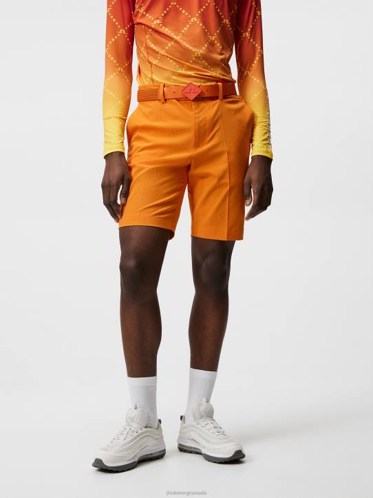 Vent Slim Shorts Russet Orange Men J.Lindeberg Clothing 66XF468 - Image 1