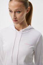 Vice Hood White Women J.Lindeberg Clothing 66XF1817 - Image 4