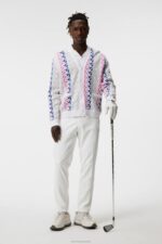 Vice Knitted Sweater Pink Painted Bridge Men J.Lindeberg Clothing 66XF564 - Image 2