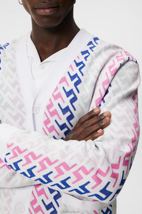 Vice Knitted Sweater Pink Painted Bridge Men J.Lindeberg Clothing 66XF564 - Image 3