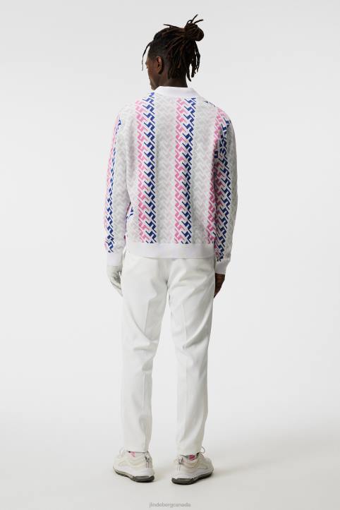 Vice Knitted Sweater Pink Painted Bridge Men J.Lindeberg Clothing 66XF564 - Image 1
