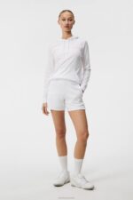 Vice Shorts White Women J.Lindeberg Clothing 66XF1813 - Image 3