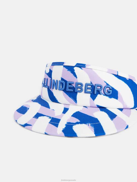 Viktor Print Visor Purple Painted Zebra Men J.Lindeberg Accessory 66XF796 - Image 3