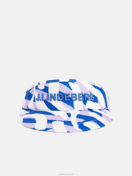 Viktor Print Visor Purple Painted Zebra Men J.Lindeberg Accessory 66XF796 - Image 1