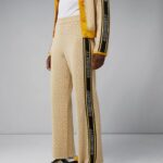 Wanda Knitted Pant White Monogram check Women J.Lindeberg Clothing 66XF2787