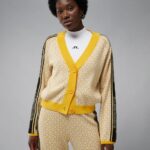 Wendy Cardigan White Monogram check Women J.Lindeberg Clothing 66XF2821