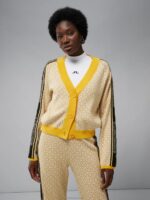 Wendy Cardigan White Monogram check Women J.Lindeberg Clothing 66XF2821