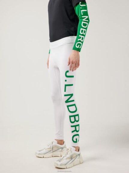 West Compression Tights White Men J.Lindeberg Clothing 66XF2237