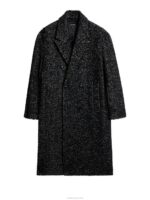 Willy Herringbone Coat Black Melange Men J.Lindeberg Clothing 66XF911 - Image 5