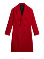Willy Wool Coat Fiery Red Men J.Lindeberg Clothing 66XF909 - Image 5