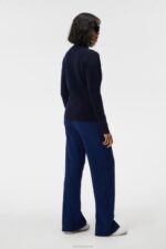 Wren Knitted Hybrid Jacket Navy Women J.Lindeberg Clothing 66XF1807 - Image 2