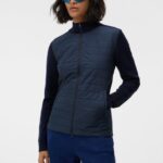 Wren Knitted Hybrid Jacket Navy Women J.Lindeberg Clothing 66XF1807