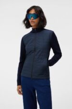 Wren Knitted Hybrid Jacket Navy Women J.Lindeberg Clothing 66XF1807