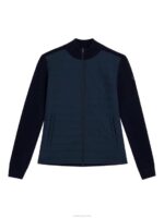 Wren Knitted Hybrid Jacket Navy Women J.Lindeberg Clothing 66XF1807 - Image 6