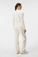 Wren Knitted Hybrid Jacket White Women J.Lindeberg Clothing 66XF1806 - Image 2