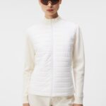 Wren Knitted Hybrid Jacket White Women J.Lindeberg Clothing 66XF1806