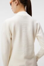 Wren Knitted Hybrid Jacket White Women J.Lindeberg Clothing 66XF1806 - Image 4