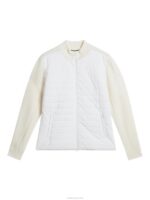Wren Knitted Hybrid Jacket White Women J.Lindeberg Clothing 66XF1806 - Image 6