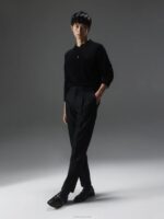 Yann Merino Polo Sweater Black Men J.Lindeberg Clothing 66XF2280 - Image 2