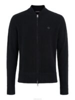 Yousin Merino Zip Sweater Black Men J.Lindeberg Clothing 66XF2277 - Image 5
