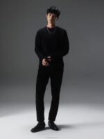 Yuri Merino Sweater Black Men J.Lindeberg Clothing 66XF2282 - Image 2