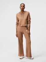Zania Knitted Hoodie Tiger Brown Women J.Lindeberg Clothing 66XF1834 - Image 2