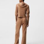 Zania Knitted Hoodie Tiger Brown Women J.Lindeberg Clothing 66XF1834