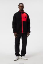 Zeke Pile Mid Layer Black Men J.Lindeberg Clothing 66XF501 - Image 2