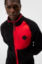 Zeke Pile Mid Layer Black Men J.Lindeberg Clothing 66XF501 - Image 4
