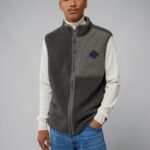 Zeke Pile Vest Volcanic Ash Men J.Lindeberg Clothing 66XF2349