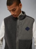 Zeke Pile Vest Volcanic Ash Men J.Lindeberg Clothing 66XF2349 - Image 4