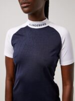 Zelda Golf Top Navy Croco Women J.Lindeberg Clothing 66XF2644 - Image 3