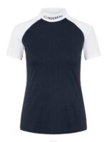 Zelda Golf Top Navy Croco Women J.Lindeberg Clothing 66XF2644 - Image 4