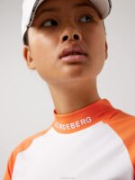 Zelda Golf Top White Croco Women J.Lindeberg Clothing 66XF2643 - Image 3