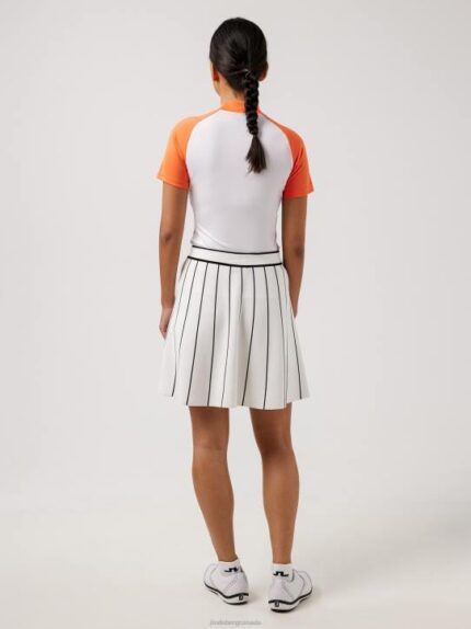Zelda Golf Top White Croco Women J.Lindeberg Clothing 66XF2643