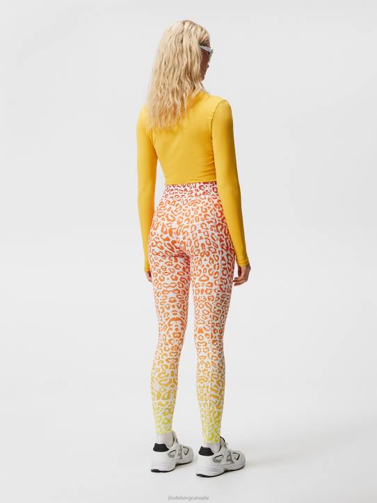 Zena Print Tights Leo Reflect Sunset Women J.Lindeberg Clothing 66XF1856 - Image 1