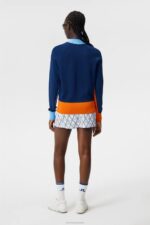 Zoe Knitted Sweater Estate Blue Women J.Lindeberg Clothing 66XF1765 - Image 2