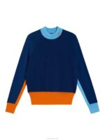 Zoe Knitted Sweater Estate Blue Women J.Lindeberg Clothing 66XF1765 - Image 6